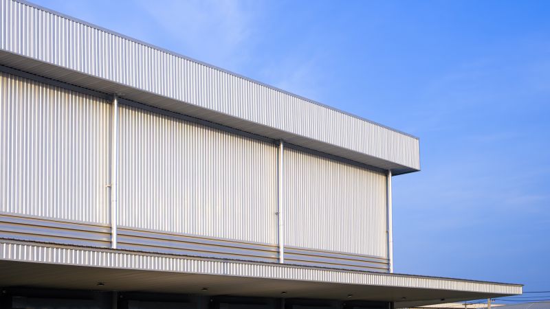 Siding panels on a building